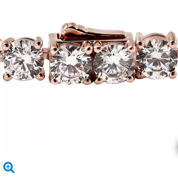 Lustro Stella Made with Finest CZ Tennis Bracelet in Vermeil Rose Gold Over Sil🆕 - Picture 5 of 7